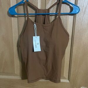 Tan Ribbed Women's Camisole